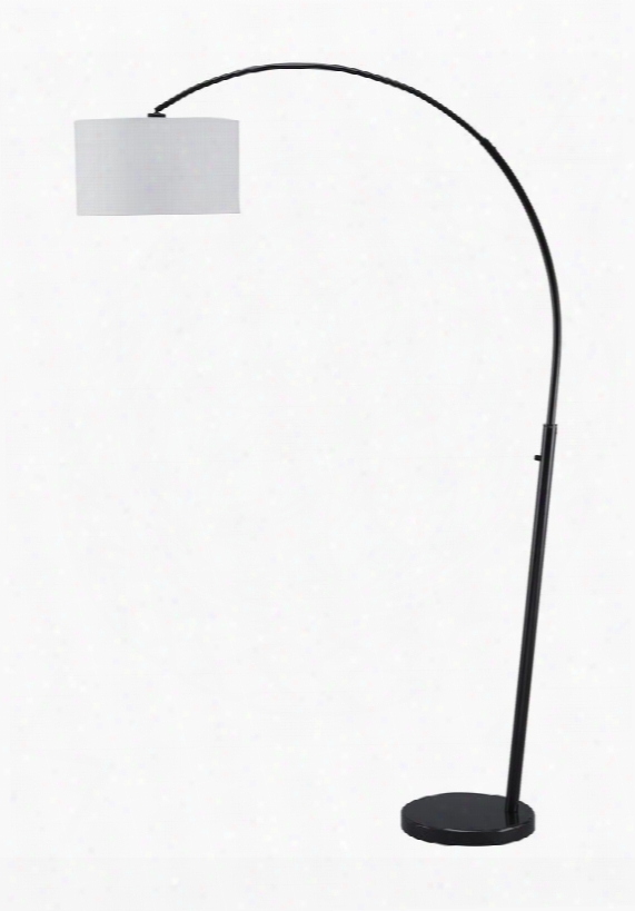 Shawny L725069 86" Metal Arc Lamp With Drum Shade Dimmer Switch And Contemporary Style In