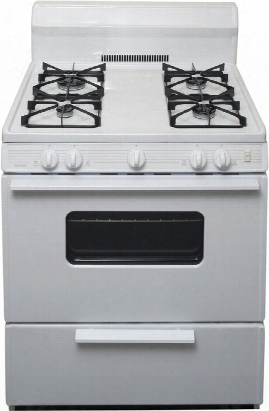 Smk290op 30" Freestanding Gas Range With 4 Sealed Burners Porcelain Coated Steel Grates 2 Oven Racks And Electronic Ignition In