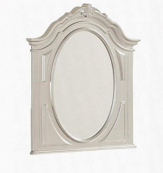 Sterling 8471430 36" X 41" Landscape Mirror With Beveled Edge Mitered Molding Borders Selected Veneers And Hardwood Solid Construction In Metallic Silver
