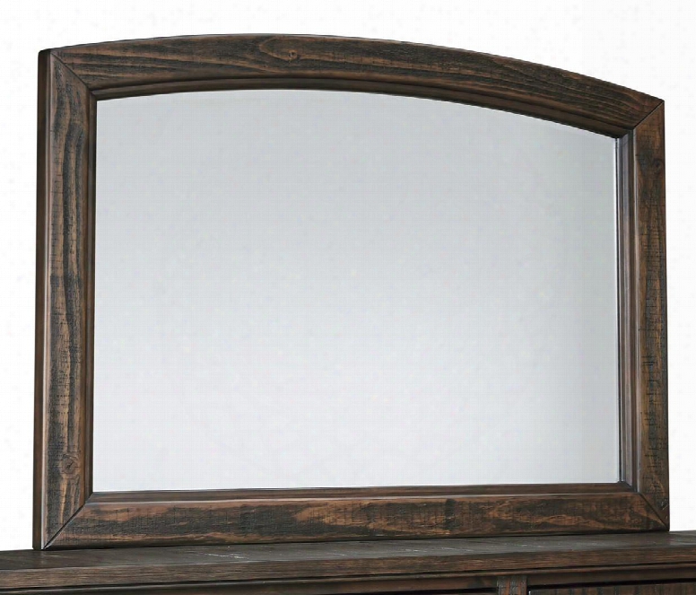 Trudell B658-31 43" Mirror With Wire Brushed Details Distressing And Beveled Edge In Dark