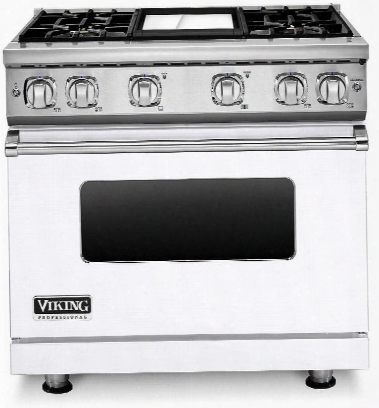 Vgr73614gwhlp 36" Professional 7 Series Natural Gas Range With 4 Sealed Burners And Griddle Surespark Ignition System And Varisimmer Setting In