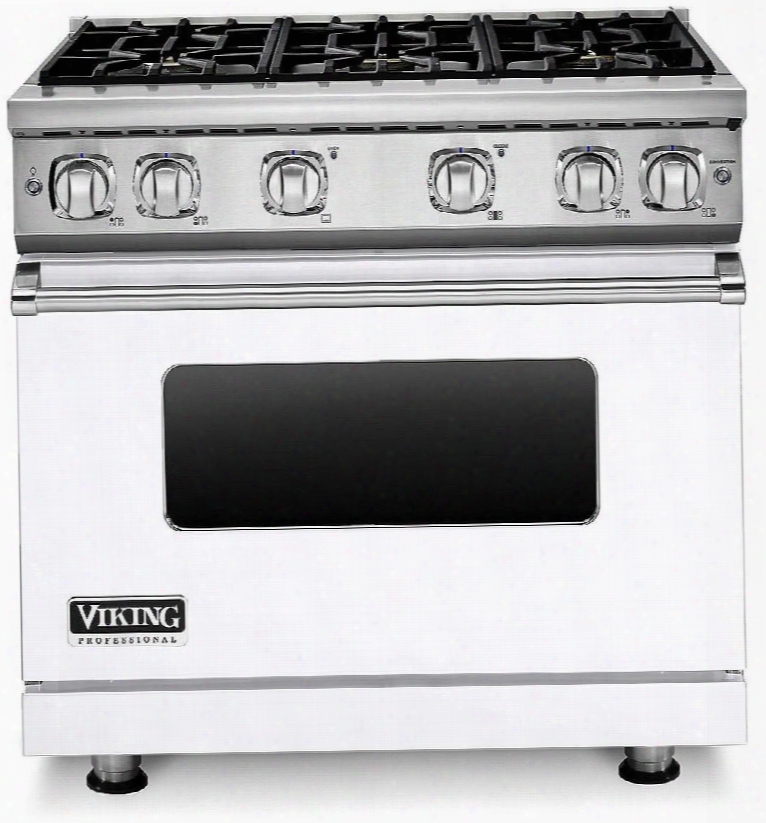 Vgr73616bwh 36" Porfessional 7 Series Natural Gas Range With 6 Sealed Burners Surespark Ignition System And Varisimmer Setting In