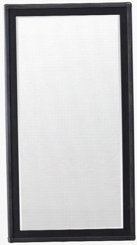 Vintage Tempo 402112 44" X 82" Prevail Over  Mirror With Beveled Edge Wood Interior Frame And Metal Exterior Frame In Charcoal