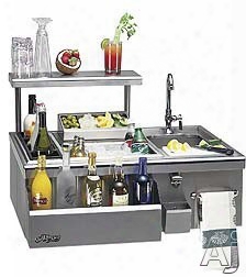 Alfresco Adt30 30 Inch Built-in Beverage Center With Sink, Insulated Ice Compartment, Bot Tle Bins, Front Speedrail, Towel Rack And Stainless Steel Construction