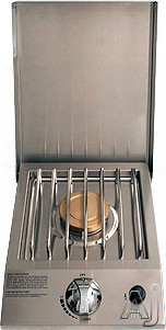 Alfresco Artisan Succession Artsb1lp 12 Inch Drop-in Single Side Burner With 15,000 Btu, Stainless Steel Construction, Easy Knob Control, Liquid Propane Fueled And Stainless S Teel Co Ver