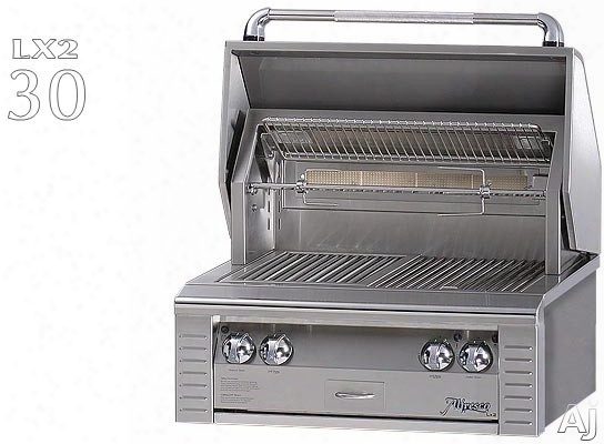 Alfresco Lx2 Alx230sz 30 Inch Built-in Gas Grill With 542 Sq. In. Cooking Surface, Infrared Sear Zone And Integrated Rotisserie Motor