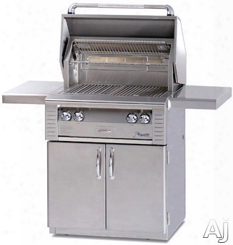 Alfresco Lx2 Alx230szc 30 Inch Freestanding Gas Grill With 542 Sq. In. Cooking Surface, Stainless Steel Main Burner, Integrated Rotisserie Motor And Infrared Sear Zone