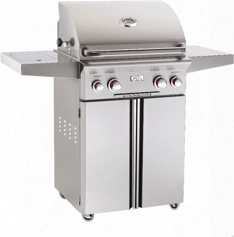 American Outdoor Grill 24nct 50 Inch Freestanding Gas Grill With 432 Sq. In. Cooking Surface, 2 16,000-btu Primary Burners, Analog Thermometer And Stainless Steel Construction: Natural Gas, "t" Series, Backburner Rotisserie, Side Burner