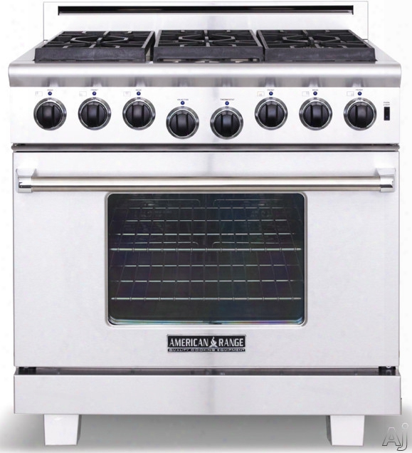 American Range Heritage Classic Series Arr364grl 36 Inch Pro-style Gas Range With 4 Sealed Burners, 6.0 Cu. Ft. Innovection Oven, Manual Clean, 30,000 Btu Bake Burner, 11 Inch Grill And Infrared Broiler: Liquid Propane