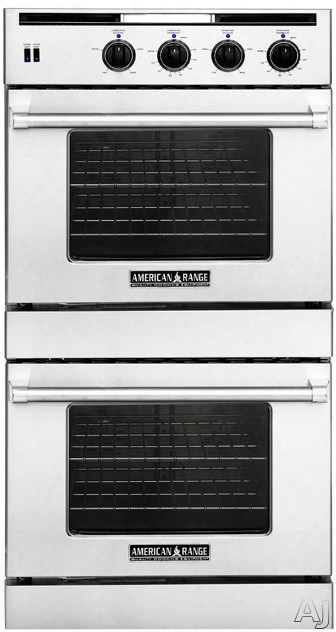 American Range Legacy Series Arosshge230 30 Inch Double Chef Door Dual-fuel Wall Oven With 4..7 Cu. Ft. Capacoty, Innovection Convection, Manual Clean, Instagrill Broiler And Porcelainized Interior