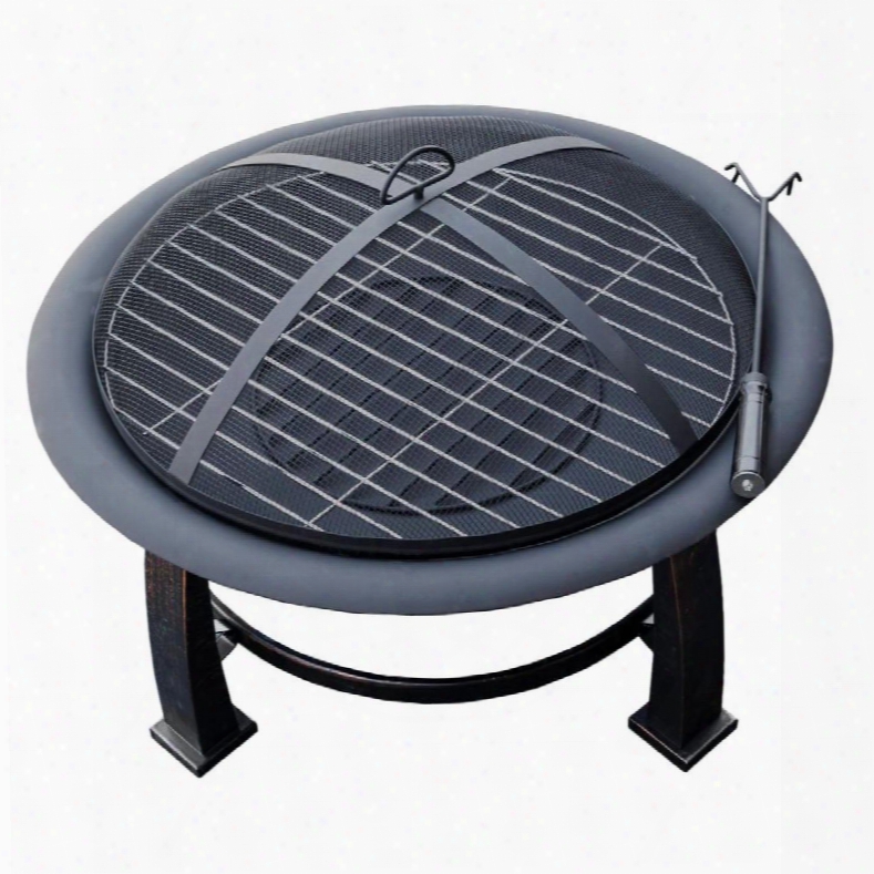 Az Patio Heaters 30 Inch Wood Burning Firepit With Cooking Grate