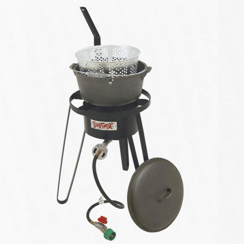 Bayou Classic B159 21 Inch Outdoor Fish Cooker And Cast Iron Fry Pot