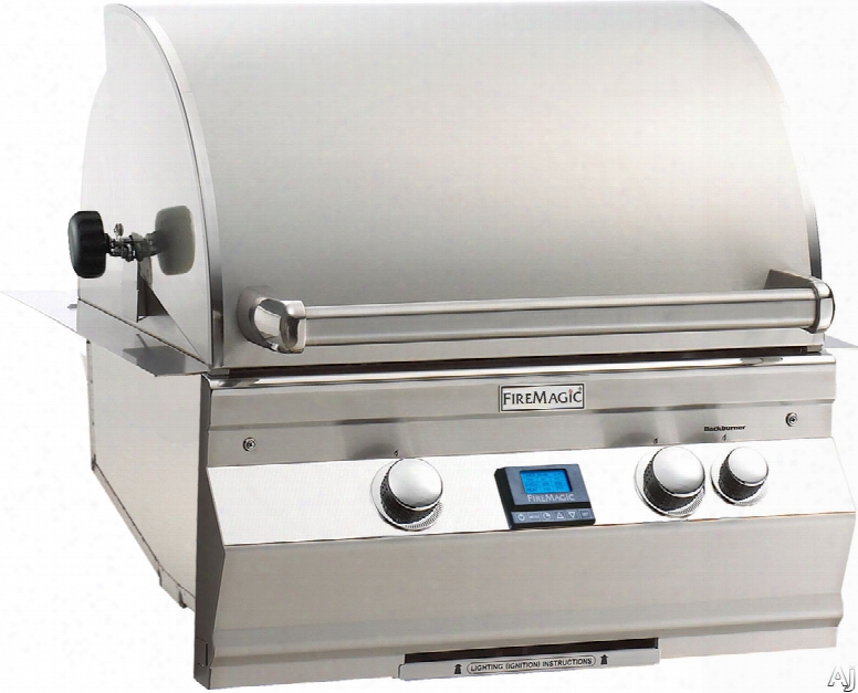 Fire Magic Aurora Collection A430i6e1p 30 Inch Built-in Gas Grill With 432 Sq. In. Cooking Surface, 50,000 Btu, Optional 13,000 Btu Backburner, Interior Halogen Lights And Hhot Surface Ignition: Liquid Propane, With Rotisserie