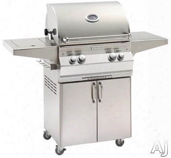 Fire Magic Aurora Collection A430s6ean62 55 3/4 Inch Freestanding Grill With 432 Sq. In. Grilling Area, 63,000 Btu, Rotisserie, Side Burner, Warming Rack, Analog Thermomwter, Advanced Hot Surface Ignition And Interior Lighting: Natural Gas