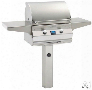 Fire Magic Aurora Collection A430s61ng6 35 1/4 Inch In-ground Post Mount Grill With Rotisserie, Infrared Burner, Meat Probe, 432 Sq. In Grilling Area, 63,000 Btu Cast Stainless Steel "e" Burners, Digital Thermometer, Advanced Hot Surface Igniti
