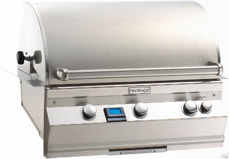 Fire Magic Aurora Collection A540i6e1p 30 Inch Built-in Gas Grill With 540 Sq. In. Cooking Surface, 60,000 Btu Primary Burners, Optional 17,000 Btu Rotisserie Backburner, Stainless Steel Throughout And Interior Halogen Lights: Liquid Propane, With Rotisse