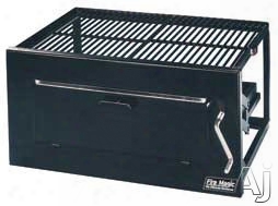 Fire Magic Charcoal Legacy Collection 3334 32 Inch Lift-a-fire Built-in Charcoal Grill With 540 Sq. In. Cooking Area, Adjustable Charcoal Pan And Black Powder Coat Enamel Finish