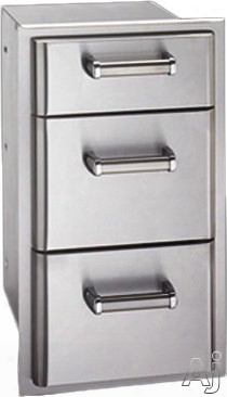 Fire Magic Flush Mounted Doors 533803 14 Inch Flush Mounted Triple Drawer (not Exact Image)