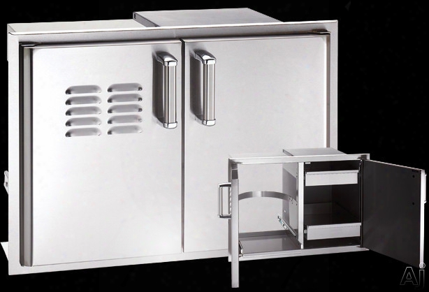Fire Magic Premium Doors 43930s12t 30 Inch Double Doors With Tank Tray, Louvers And Dual Drawers