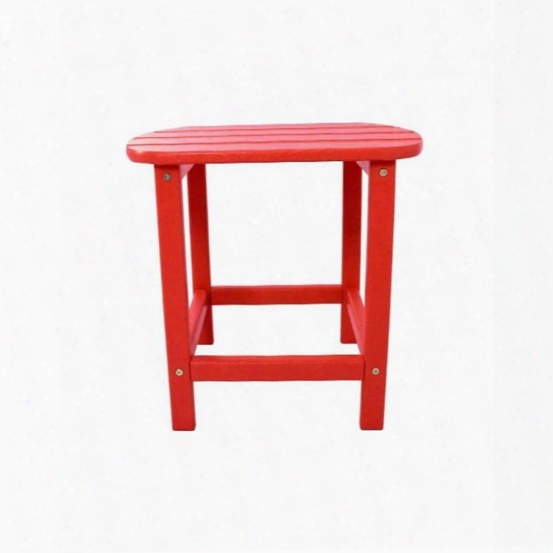 Hanover Outdoor Hvsbt18sr All-weather Side Table - Sunset Red