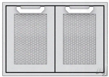 Hestan Agsd30 30 Inch Double Storage Doors: Stainless Steel