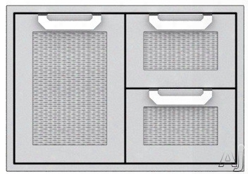 Hestan Agsdr30 30 Inch Double Drawer And Storage Door Combination: Stainless Steel