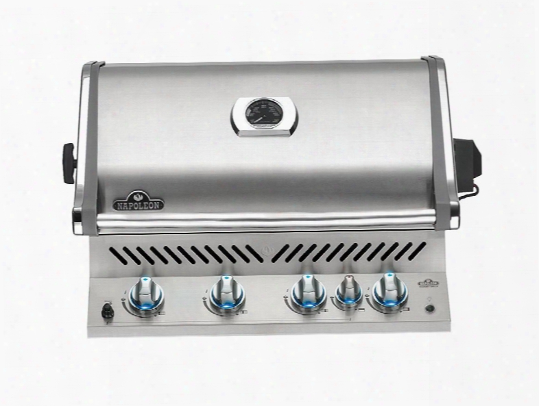 Napoleon Bipro500rbpss-2 Built-in Prestige Pro 500 With Infrared Rear Burner Propane Gas Grill