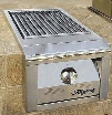 Alfresco AGSZ 14 Inch Built-In Single Ceramic Sear Burner with Stainless Steel Construction, Knob Control and Cover Included