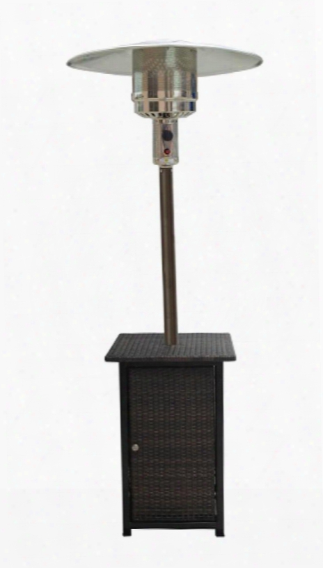 Primeglo Hlds01-whsq Square Wicker Propane Patio Heater