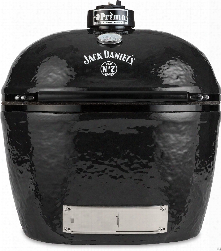 Primo Jack Daniel's Edition Oval Xl 400 900_primo 28 Inch Freestanding Ceramic Kamado Grill With 680 Sq. In. Cooking Area, Premium-grade Ceramic, Multiple Cooking Methods, Reversible Grates And Patented Oval Shape