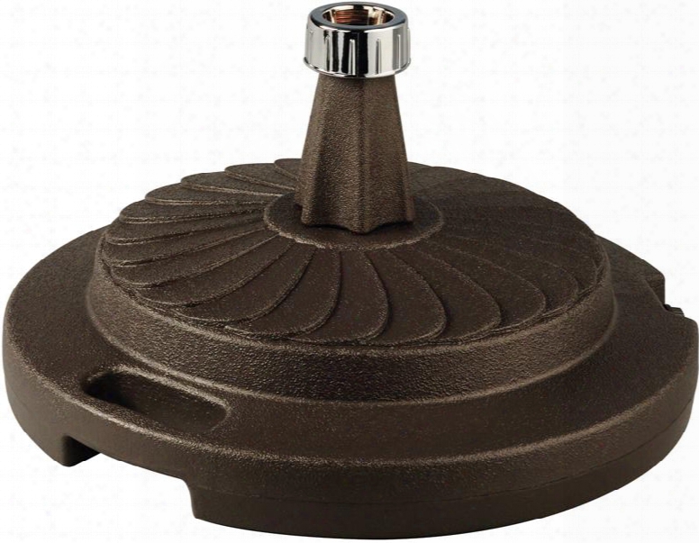 00297 Unfilled Umbrella Base With Stand Resin Construction Stainless Steel Hardware Locking Screw-on Cap In