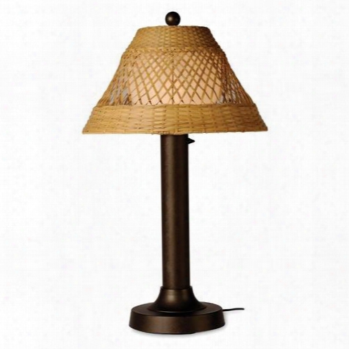 16257 Java 30" Table Lamp Wih Honey Shade In