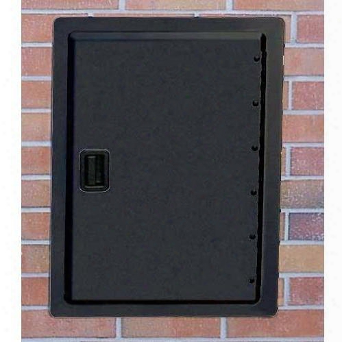 23920 Legacy Series Black Powder Coated Flush Frame 14" X 20" Single Access Door With Black Plastic Slam Lock Style