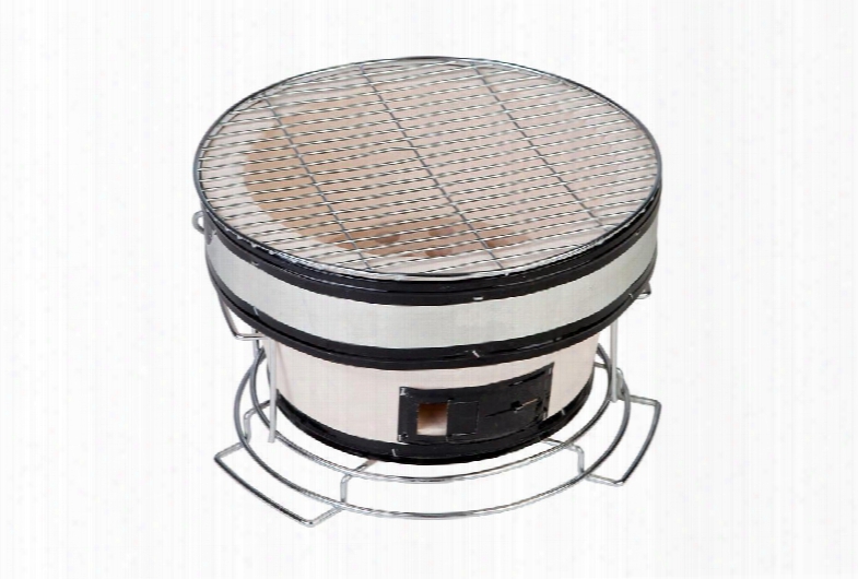 60449 Round Yakatori Charcoal Grill With High Fired Ceramic Clay