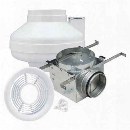 Aik26yl Dual Inlet In-line Exhaust Fan Kit 230 Cfm 6" Round Ducting Light. Includes Fan (2) 6" Room Inlet Grills And