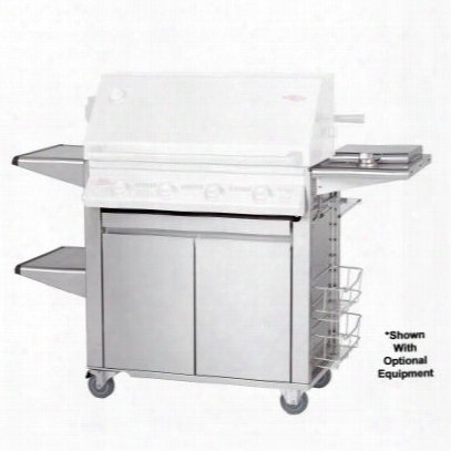 Alp22640 4 Burner Stainless Steel C Abinet Trolley With Two Side Shelves And Side