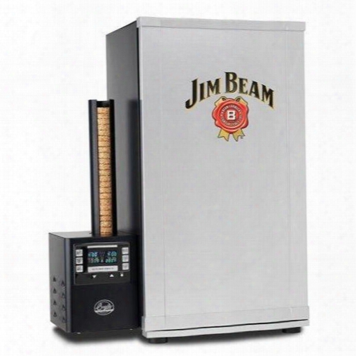 Btds76jb Jim Beam Digital 4-rack Food Smoker With 500 Wtts Cooking Elements 125 Watts Smoking Elements Digital Controls And Polished Stainless Steel