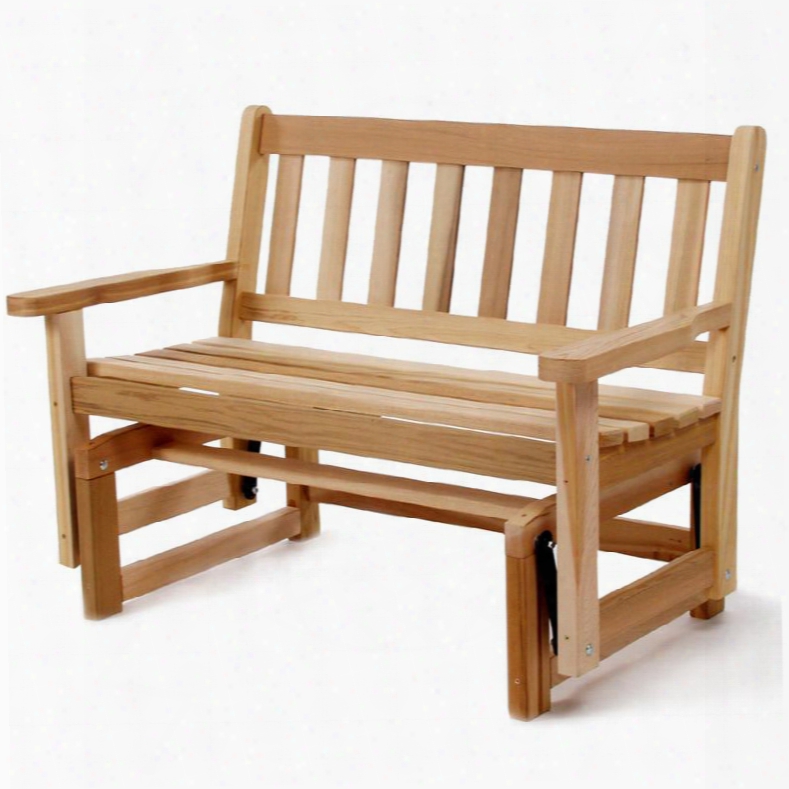 Cg45 48" Cedar Glider With Shaker Style Back Slats Gently Sloped Seat And Smooth Ball Bearing