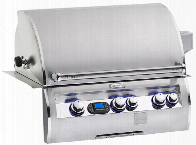 E660i-4e1n Echelon Diamond Series Built In Natural Gas Grill 660 Sq. In. Cooking Area With Rotisserie Backburners And Stainless Cast E Burners: Stainless