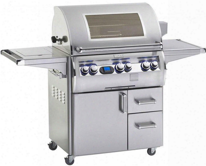 E60s-4l1n-62-w Echelon Diamond Series Natural Gas Grill With Single Side Burner One Infrared Burner And Window 660 Sq. In. Cooking Area Multi-functional