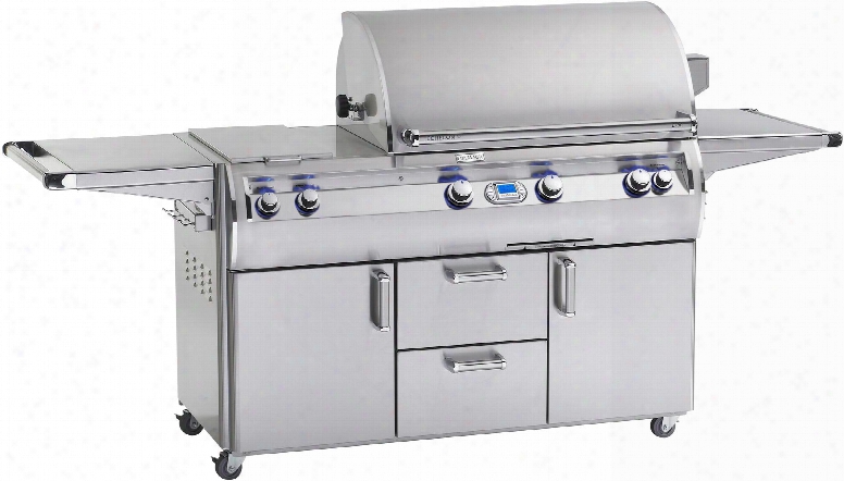 E790s-4e1n-71 98" Echelon Diamond Series Cart With 36" Natural Gas Grill 96000 Total Btu Double Side Burners 792 Sq. In. Cooking Area And Digital Thermostat