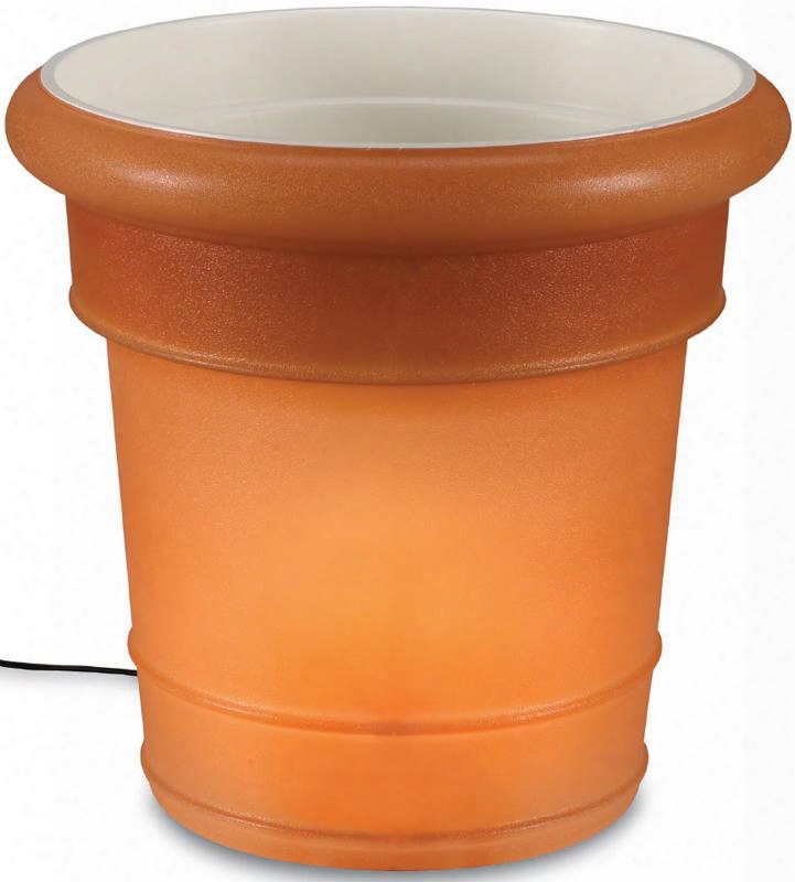 Gardenglo 00882 Illuminated Fluorescent Planter With Resin Construction On/off Switch 12' Cord And Plug In