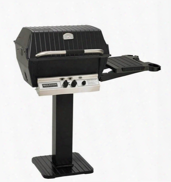 H4pk3n Natural Gas H4xn Grill Head Package And Patio Post/base (bl26p) With 1 Drop Down Side Shelf