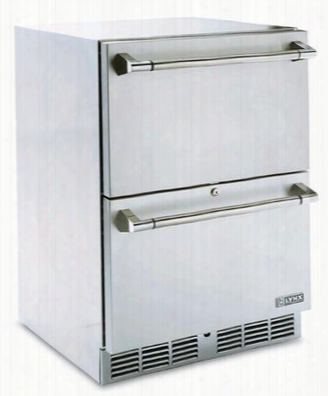 L24dwr 24" Built-in Two Drawer Outdoor Refrigerator In Stainless