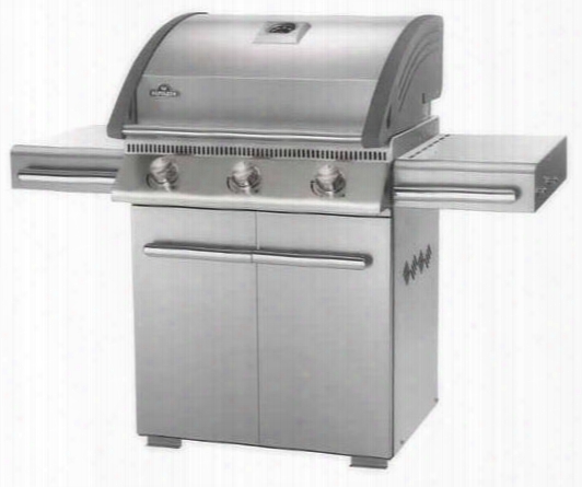L485pss Napoleon Lifestyle Liquid Propane Grill With Up To 45 000 Btus 670 Sq. In .cooking Area And Side Shelves In Stainless