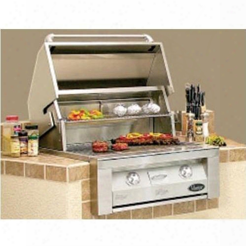 Luxury Series Vbq-30g 30" Built-in Liquid Propane Grill 542 Sq. Inches Main Grilling Area Smoker Burner And Rotisserie Burner 9v Precision Fire Electronic