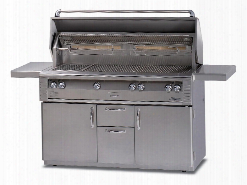 Lx2 Alx2-56bfgr-lp 56" Liquid Propane Gas Grill On Refrigerated Cart With 998 Sq. In. Cooking Surface Integrated Rotisserie Motor 3 X 27 500 Btu Main Burners