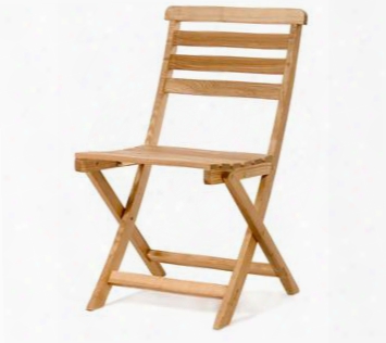 Ob18 23" Bistro Chair With Stretcher Slat Back And Fold Away