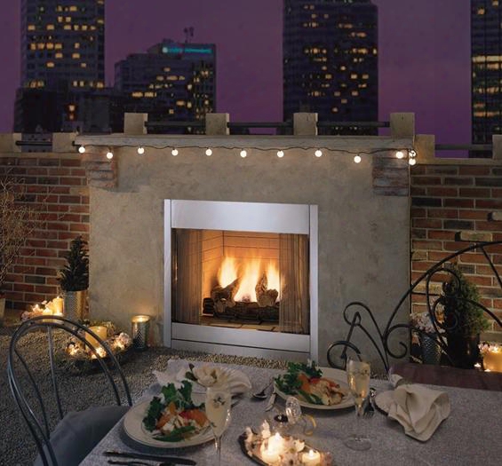 Odgr400pv 36" Outdoor Radiant Vent-free Fireplace In Stainless Steel -