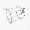 3617E Chicken Holder For Rotisserie Kit with 304 Stainless Steel Construction 1 Holder and 3/4" Hub in Stainless